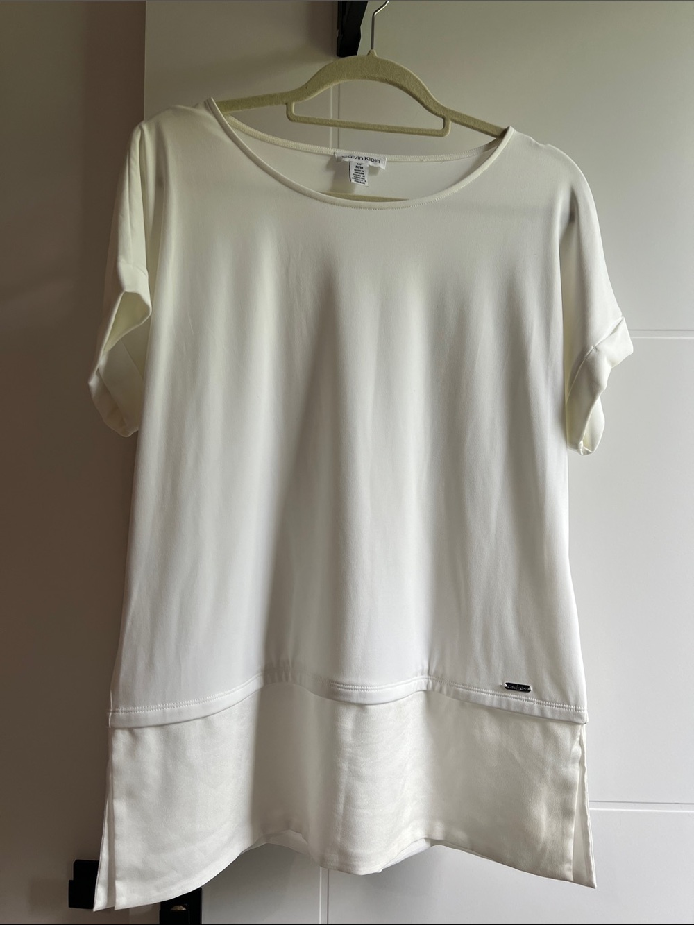 Calvin Klein Cream Short Sleeve Tunic